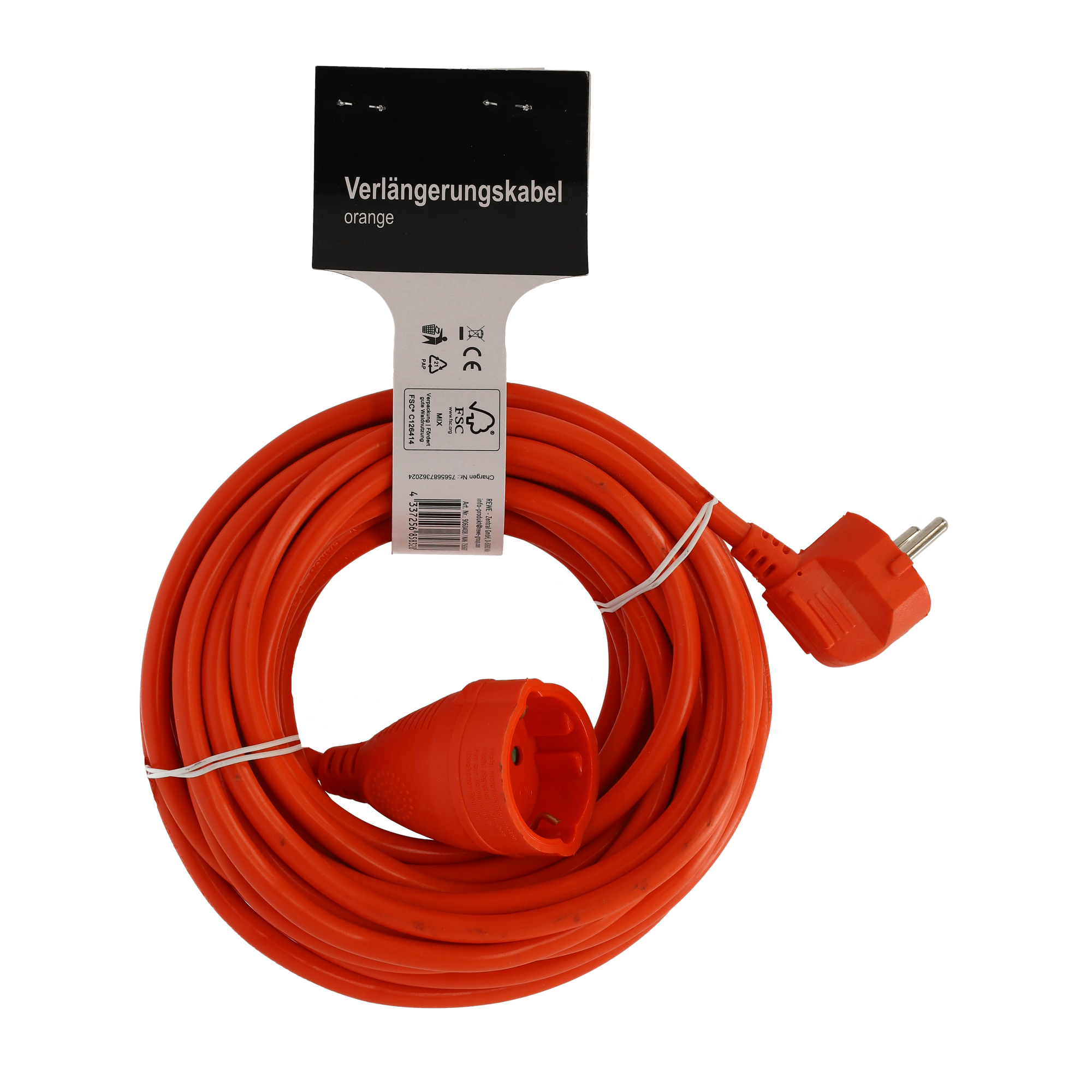 Thumbnail - Verlängerungskabel 'H05VV-F 3x1,5' orange 10 m