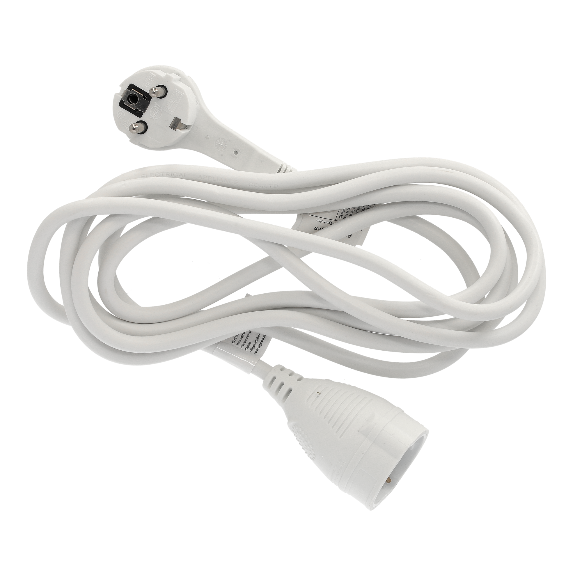 Verlängerungskabel 'H05VV-F' weiß 3 m