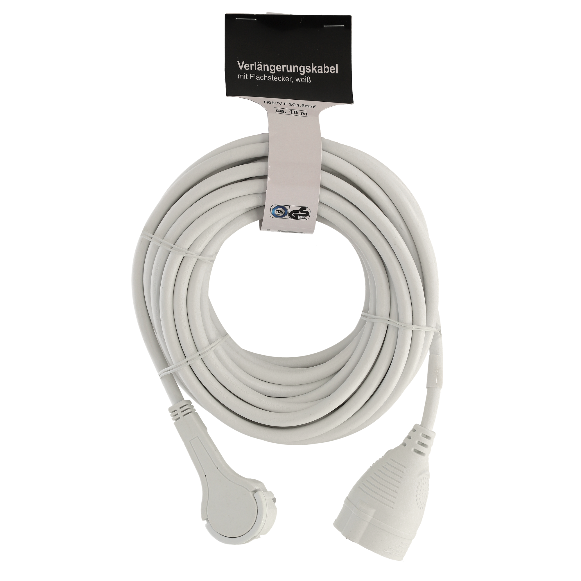 Verlängerungskabel 'H05VV-F' weiß 10 m