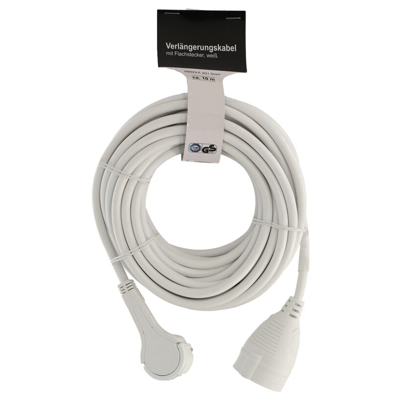 Verlängerungskabel 'H05VV-F' weiß 10 m