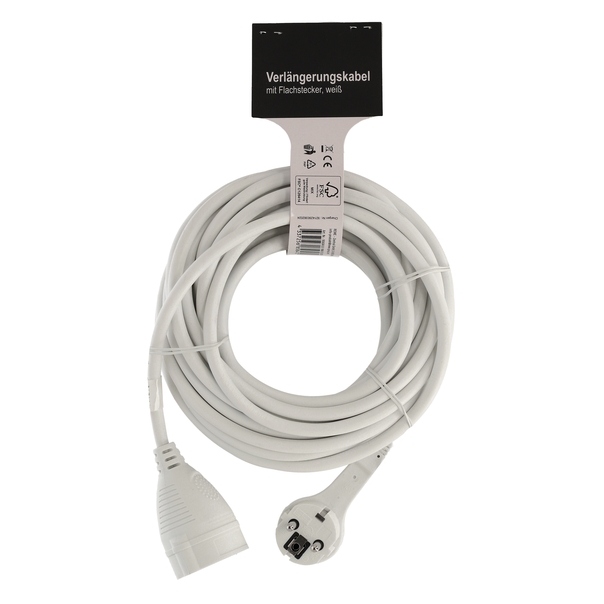 Thumbnail - Verlängerungskabel 'H05VV-F' weiß 10 m