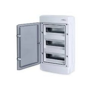 Kleinverteiler 'N36-D' zur Aufputzmontage 3-reihig lichtgrau 53,4 x 31,9 x 14,4 cm
