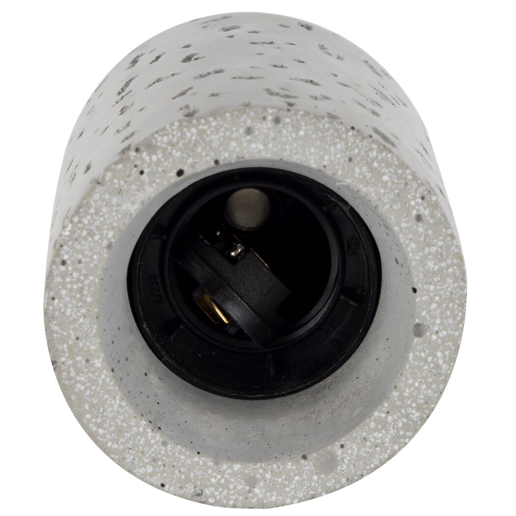 Graue Lampenfassung E27 aus Beton