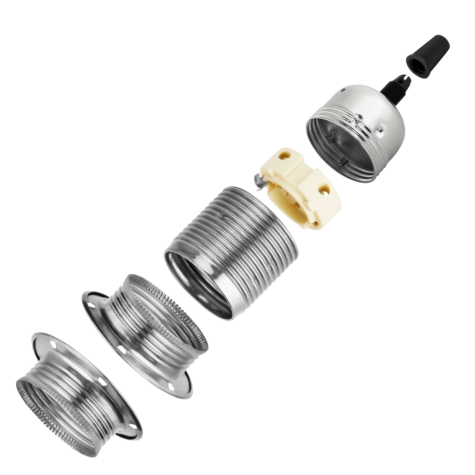 Lampenfassung chromfarben E27