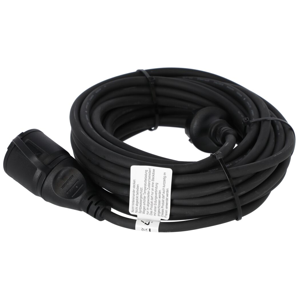 Verlängerung IP44 schwarz 10 m