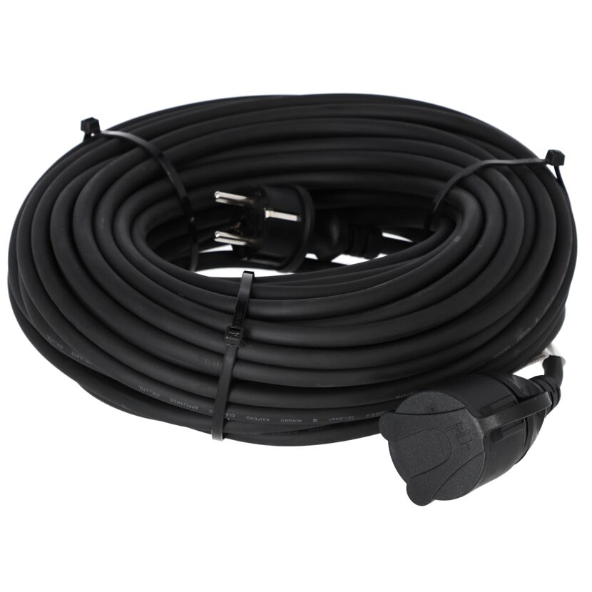 Verlängerungskabel 'H05RR-F 3G1,5' schwarz 25 m 1,5 mm²