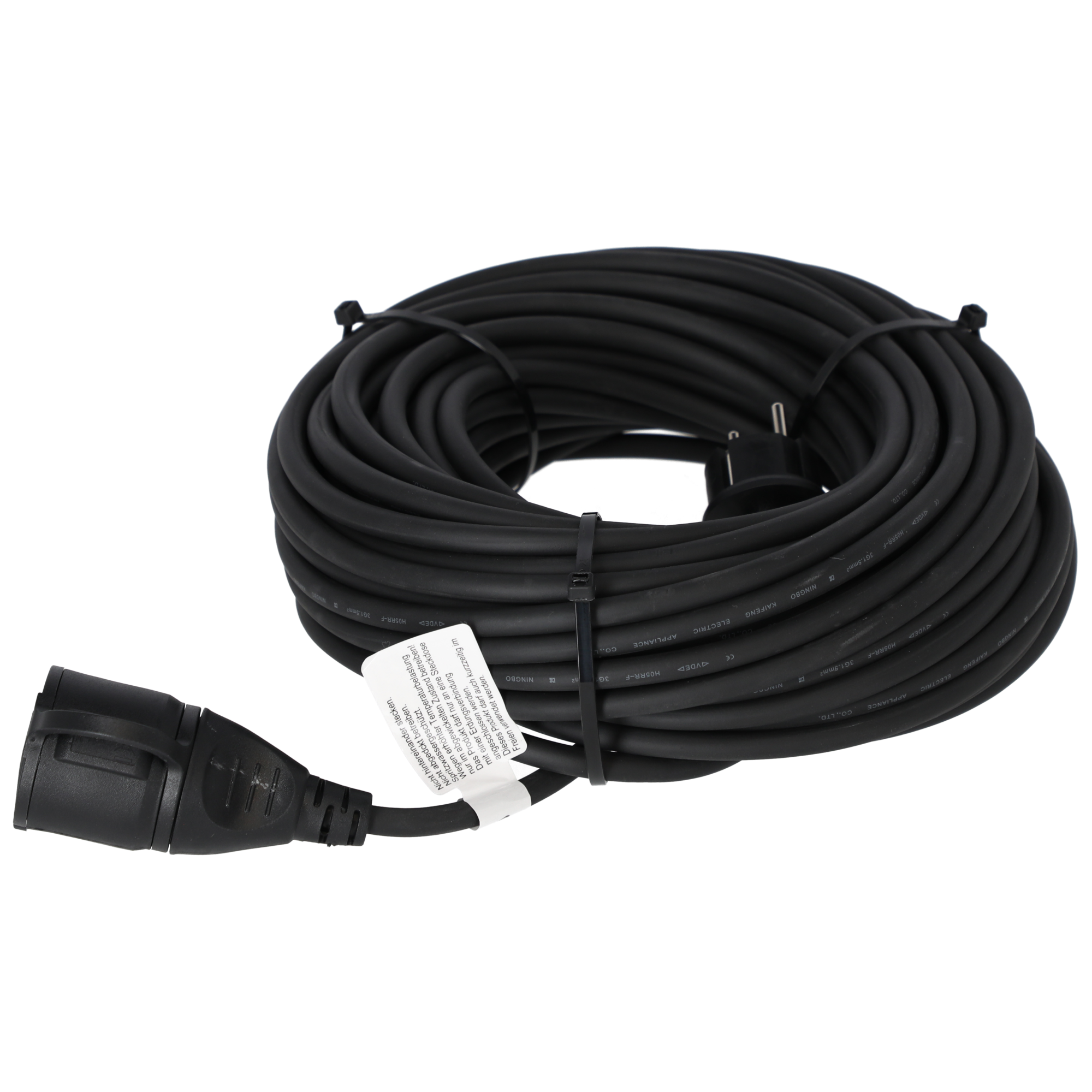 Verlängerungskabel 'H05RR-F 3G1,5' schwarz 25 m 1,5 mm²