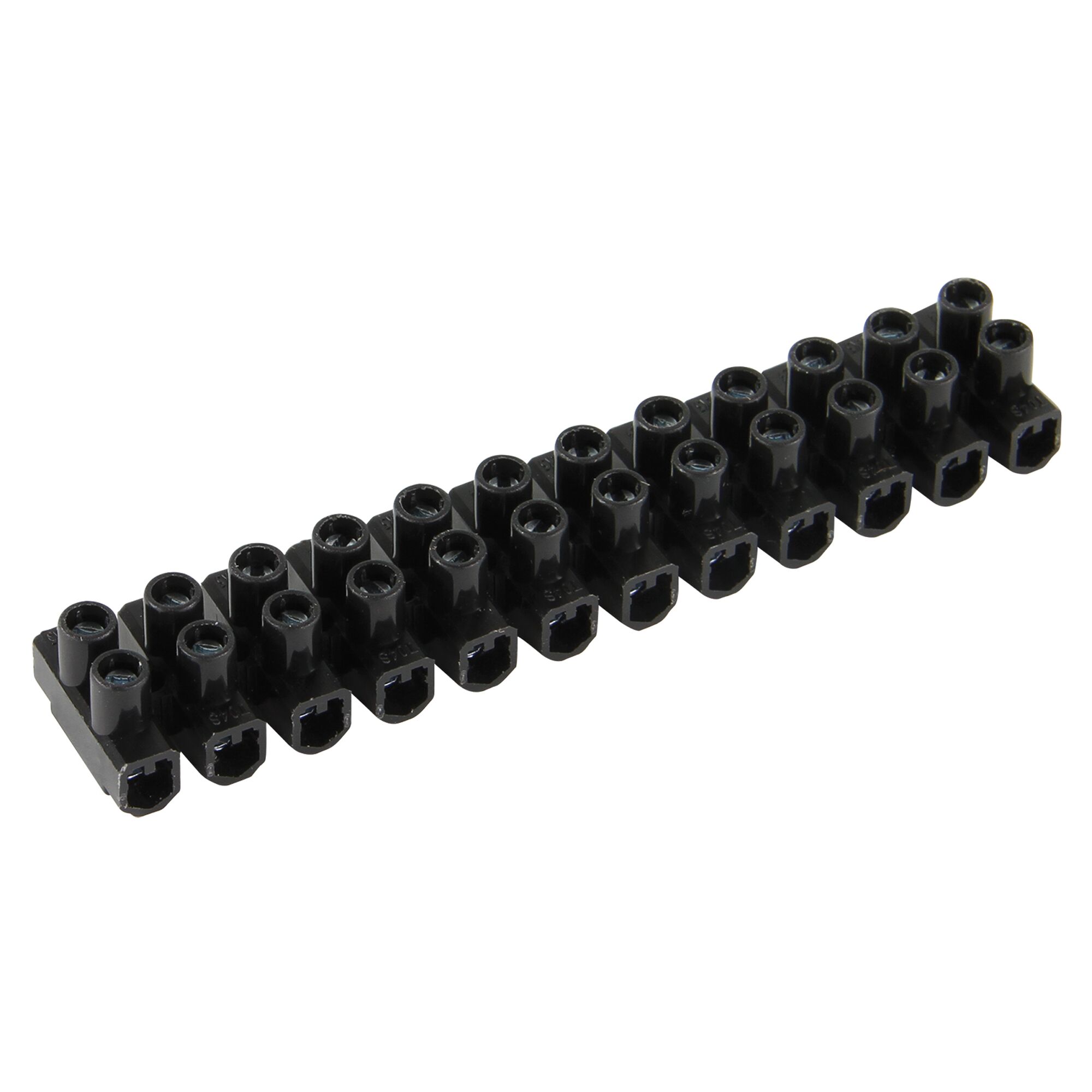 Schwarze Lüsterklemme 12-polig