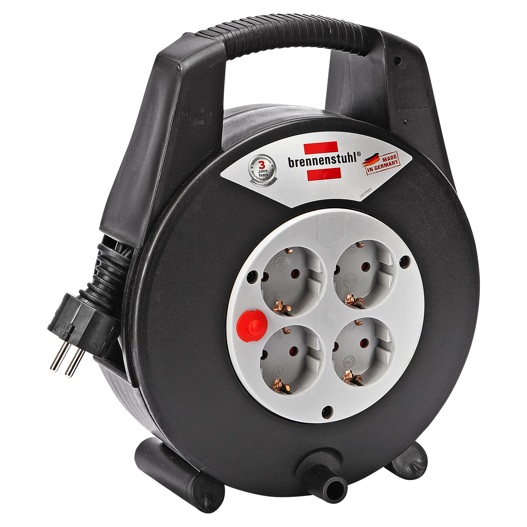 Brennenstuhl Kabelbox mit vier Steckdosen und Tragegriff
