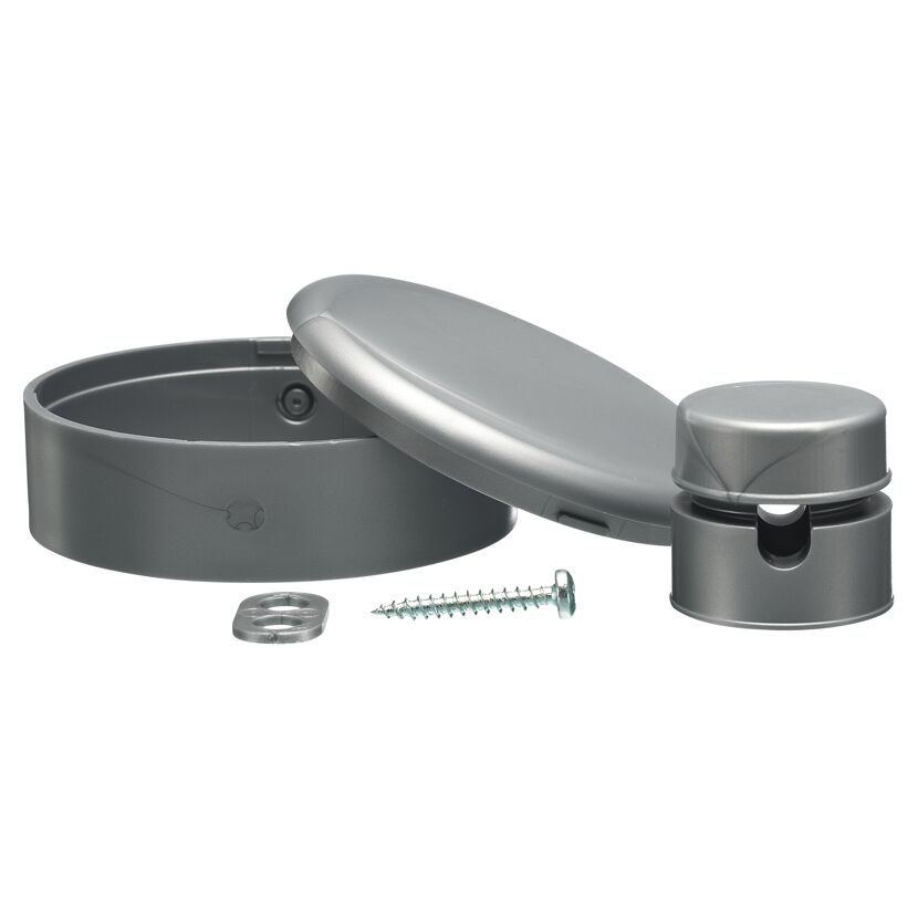 Silberner Verteilerbaldachin mit Montagematerial