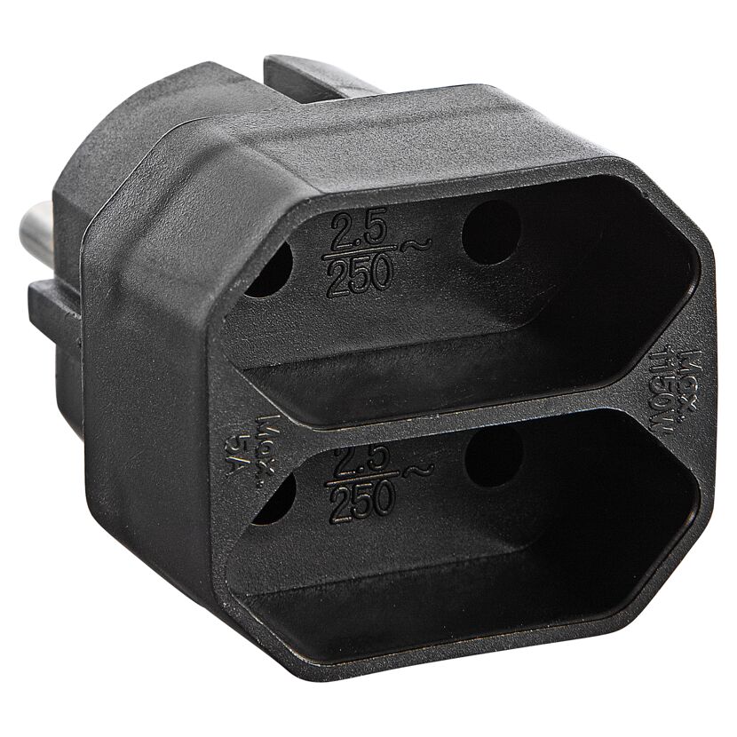 Schwarzer Euro-Übergangsstecker