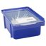 Weiße Kabelbinder in blauer Box