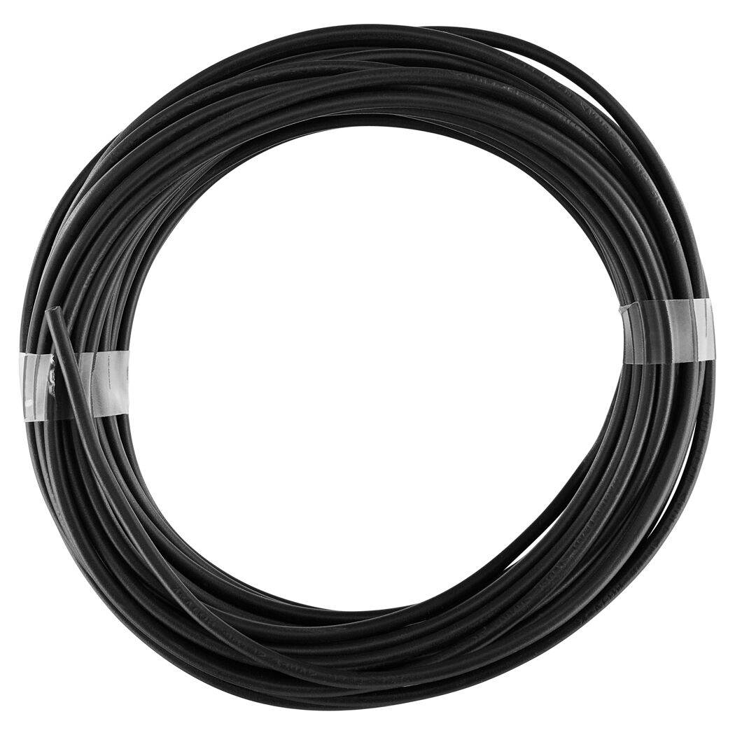 Schwarze Aderleitung aufgerollt