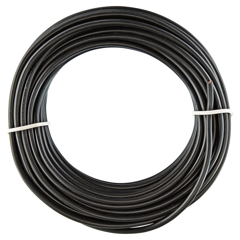 Schwarze Aderleitung H07V-K 1,5qmm, aufgerollt