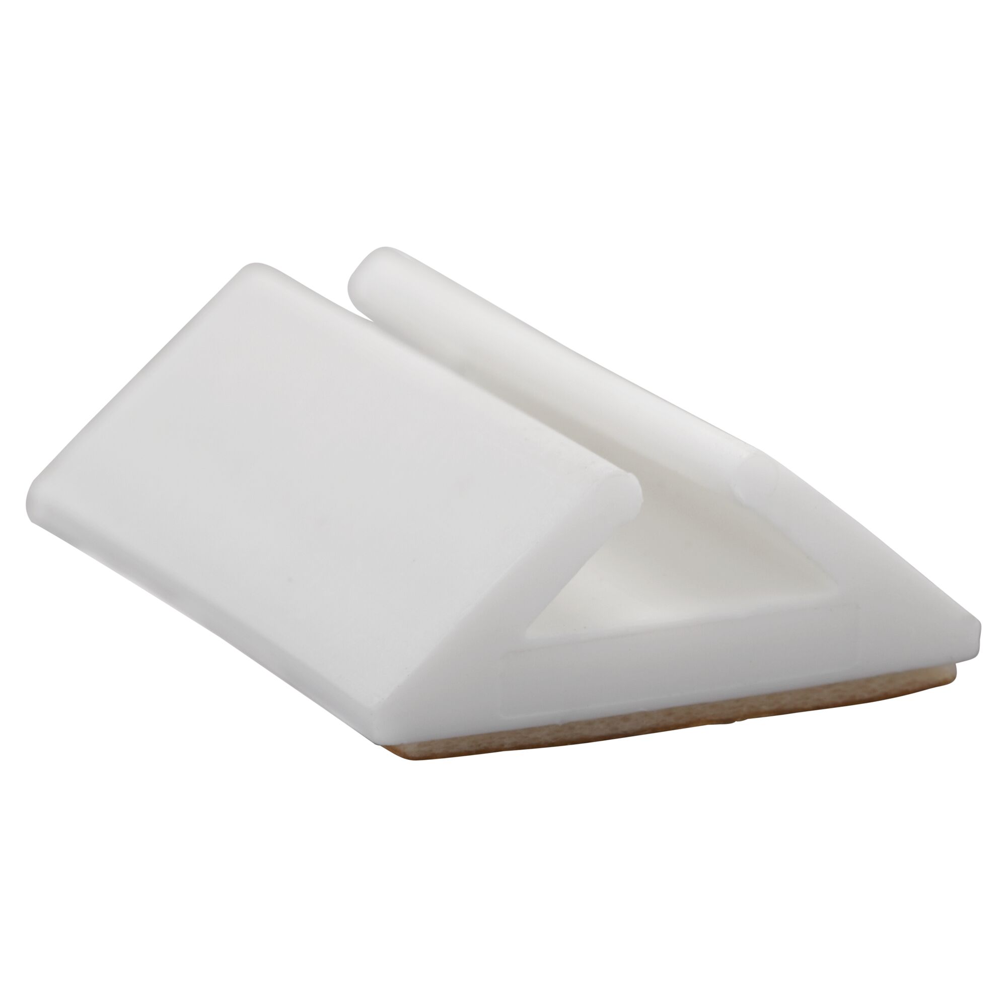 Weiße Kabelbefestigung Klebfix