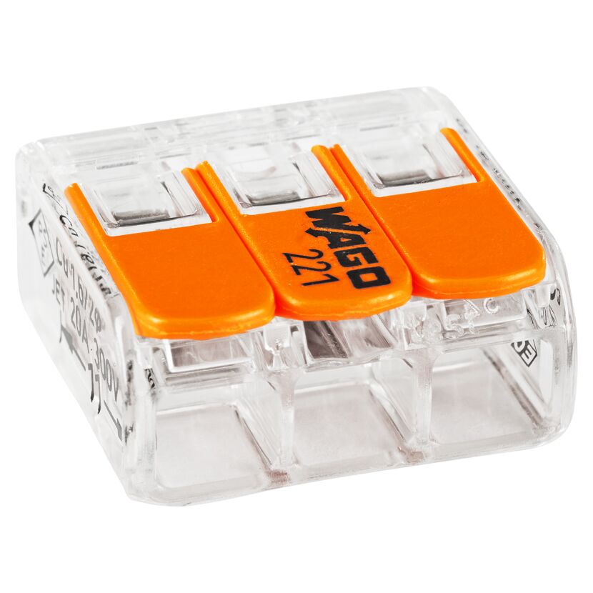 Wago-COMPACT-Klemme mit Hebel 3-polig