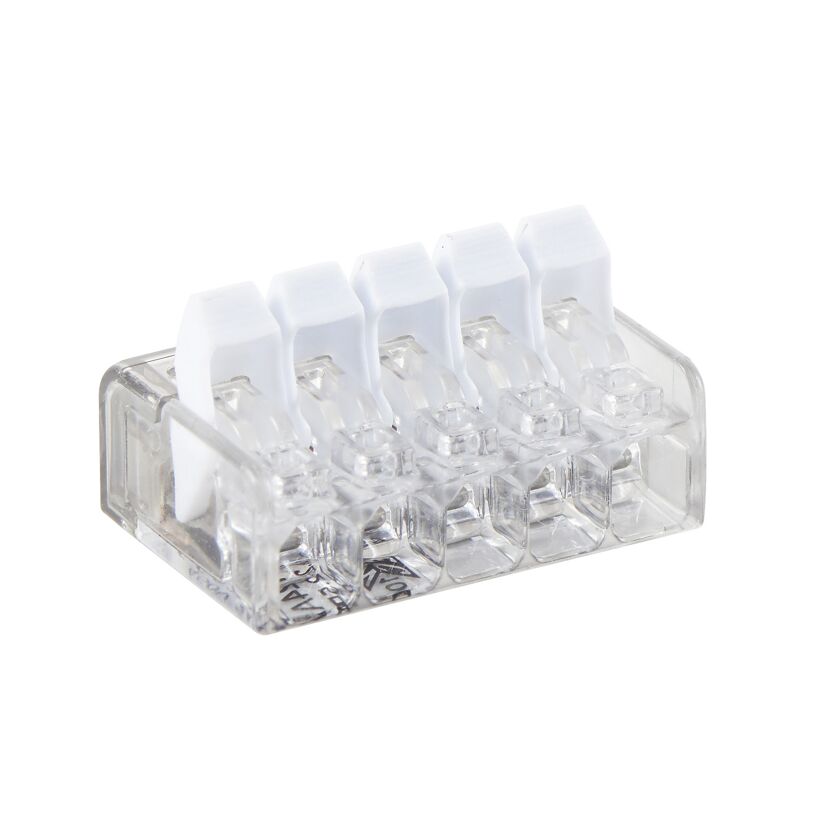 Fünfpolige Hebelklemme für 2,5 mm²