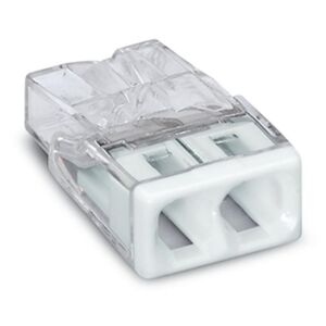Installationsklemme 2-polig transparent 6 Stück