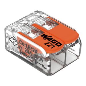 Installationsklemme 2-polig transparent 100 Stück