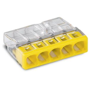 Installationsklemme 5-polig transparent 6 Stück