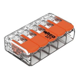 Installationsklemme 5-polig transparent 5 Stück