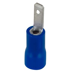Flachstecker 2,8 x 0,8 mm blau, 25 Stück