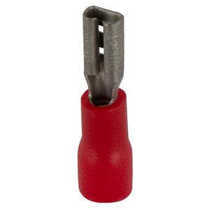 Flachsteckerhülse 2,8 x 0,8 mm rot, 25 Stück