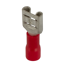 Flachsteckerhülse 6,3 x 0,8 mm rot, 25 Stück