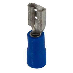 Flachsteckerhülse 4,8 x 0,8 mm blau, 25 Stück
