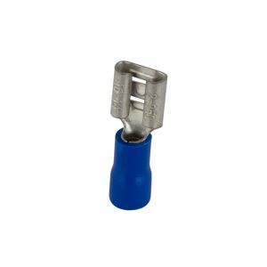 Flachsteckerhülse 6,3 x 0,8 mm blau, 25 Stück