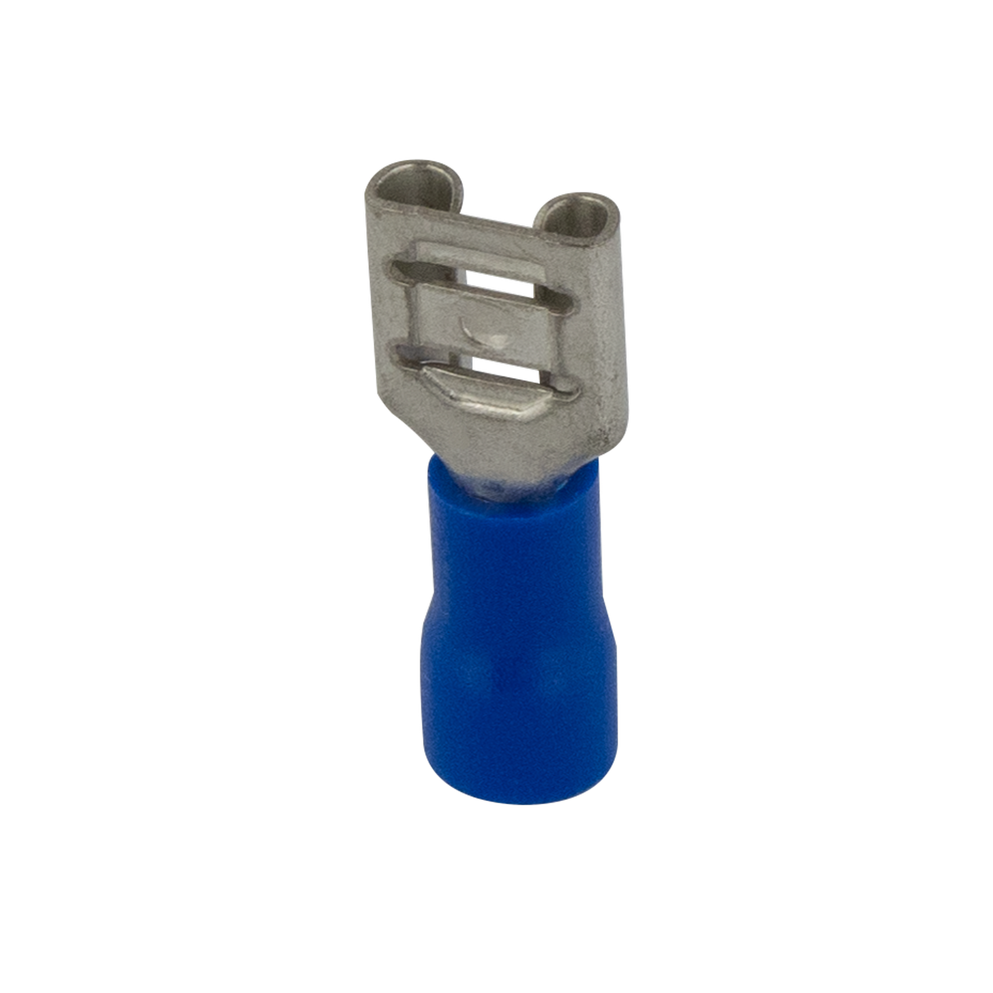 Flachsteckerhülse 6,3 x 0,8 mm blau, 25 Stück