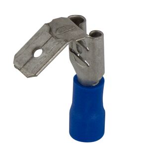 Flachsteckerhülse mit Abzweig 6,3 x 0,8 mm blau, 25 Stück