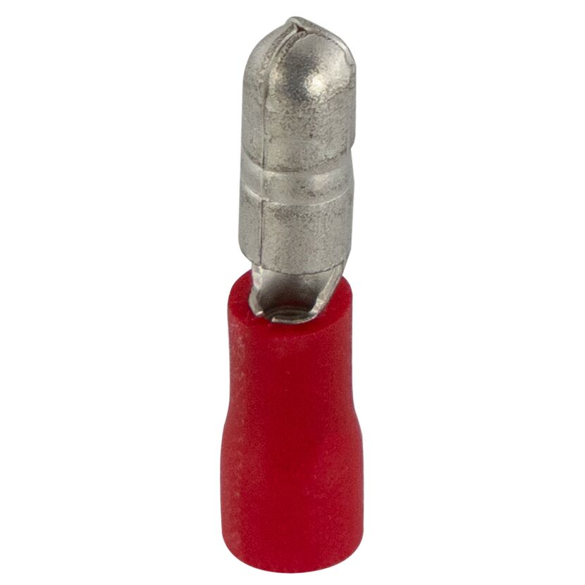 Rundstecker Ø 4 mm/0,5-1,5 mm² rot, 25 Stück