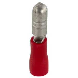 Rundstecker Ø 4 mm/0,5-1,5 mm² rot, 25 Stück