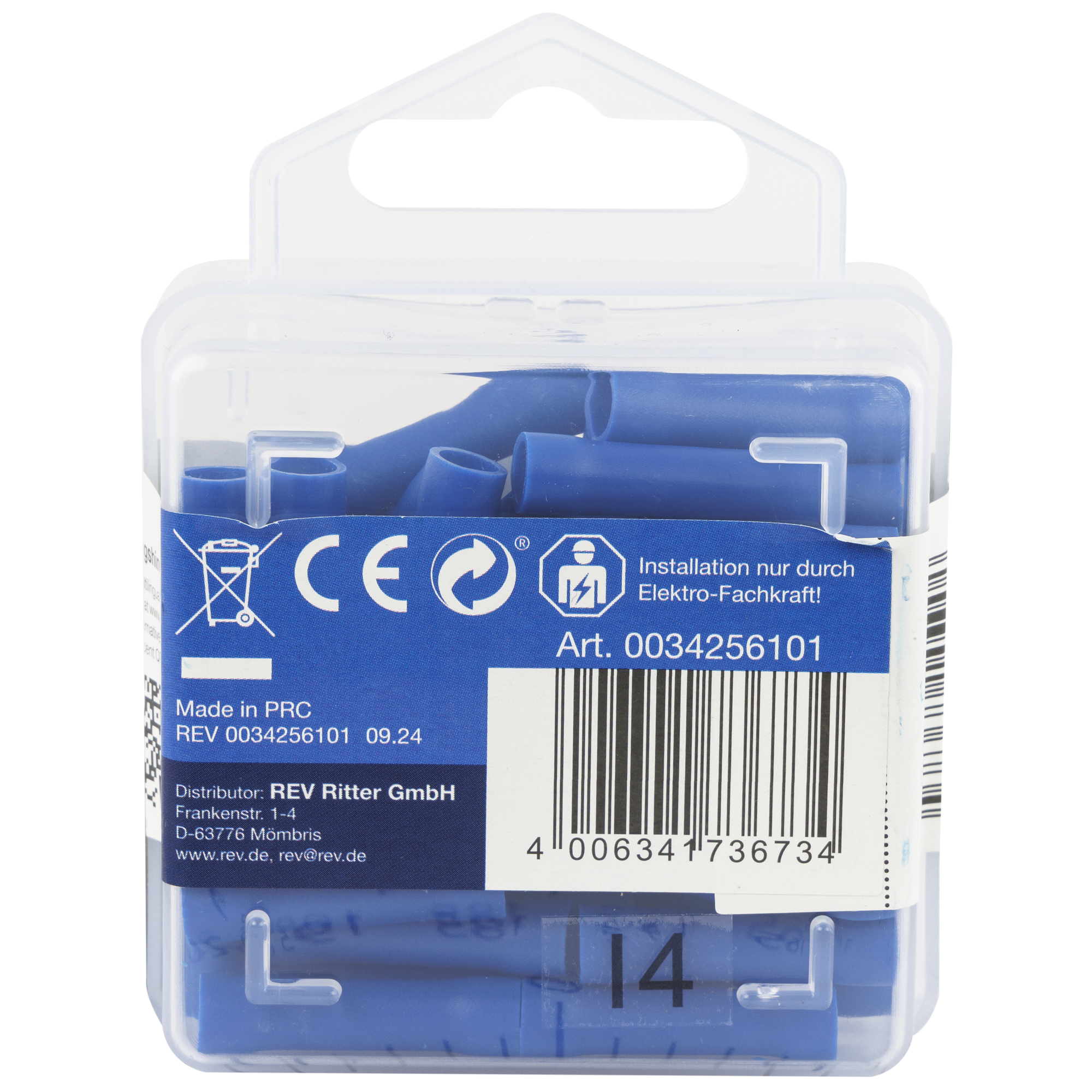Stoßverbinder 1,5-2,5 mm² blau, 50 Stück