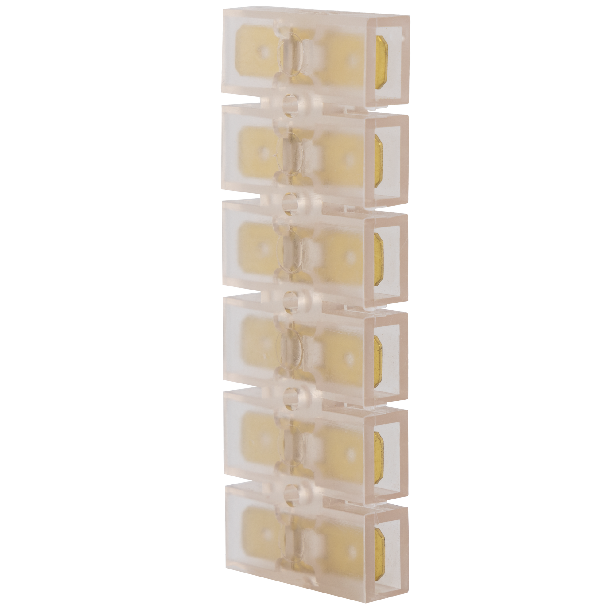 Flachstecker-Leiste 12-polig 6,3 x 0,8 mm transparent
