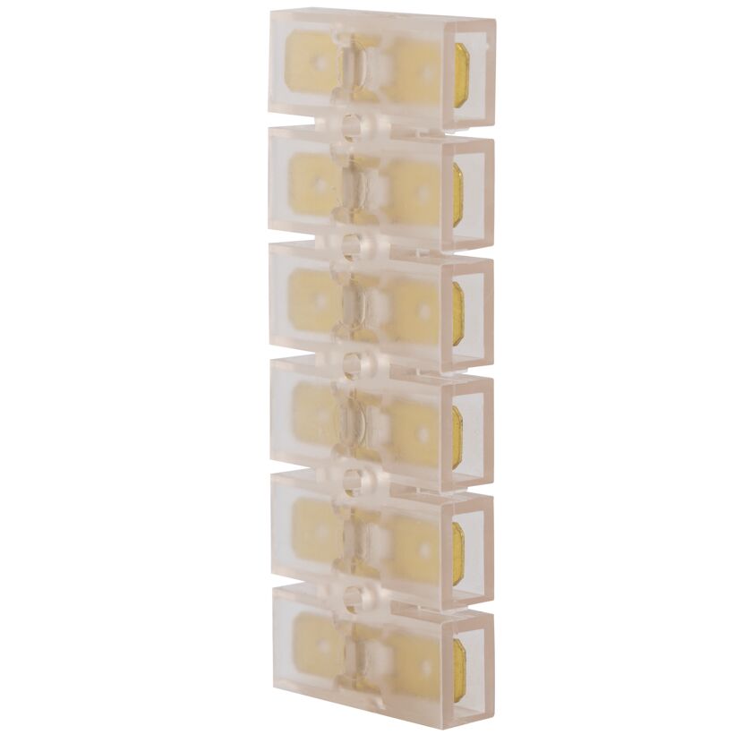 Flachstecker-Leiste 12-polig 6,3 x 0,8 mm transparent