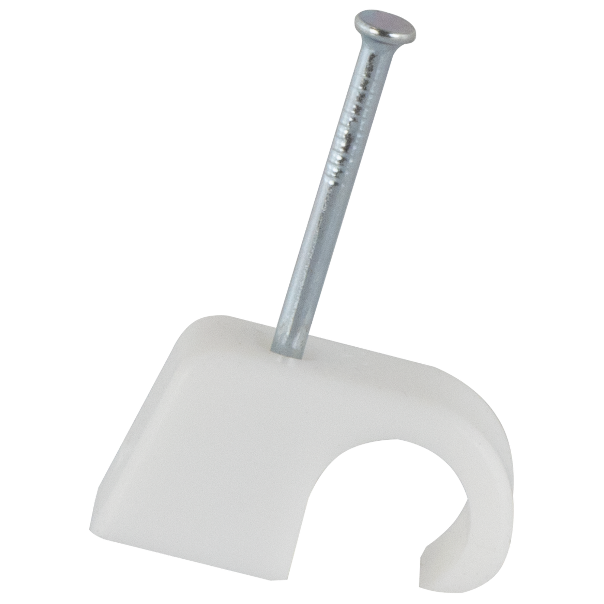 Kabelschellen mit Nagel weiß Ø 10 - 14 mm 100 Stück