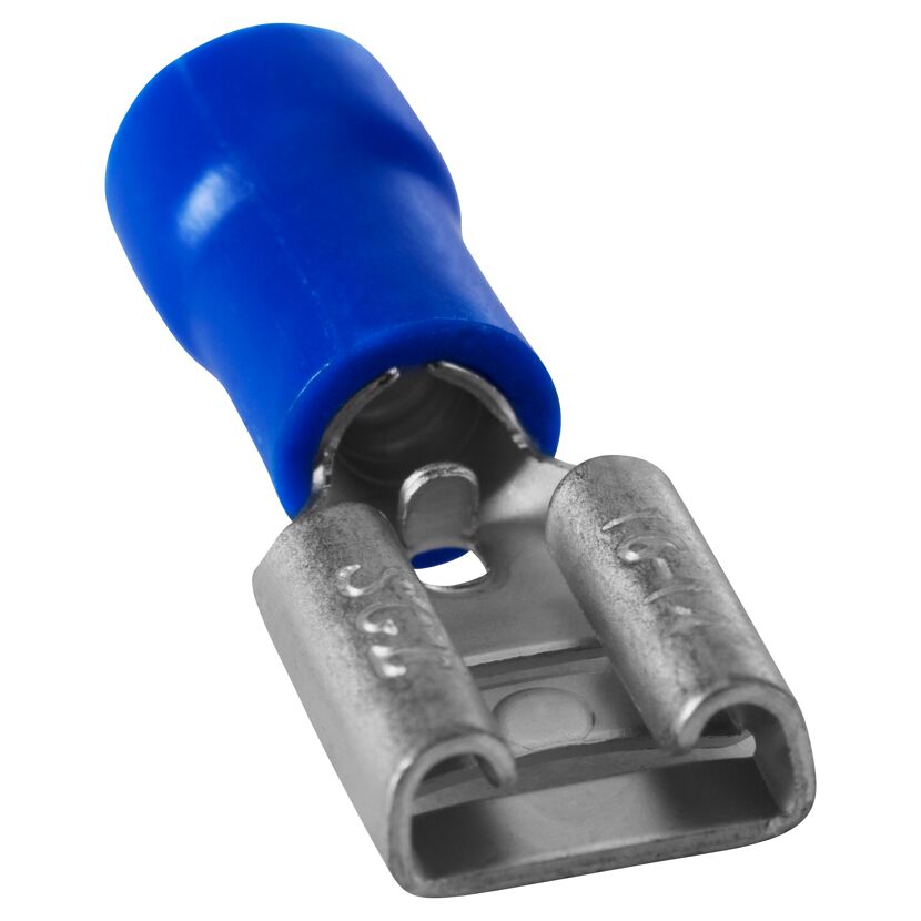 Blaue Flachsteckhülse 6,3 x 0,8 mm