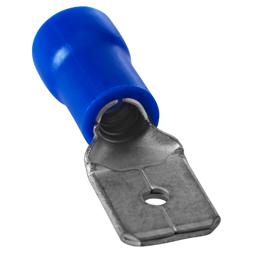 Blauer Flachstecker