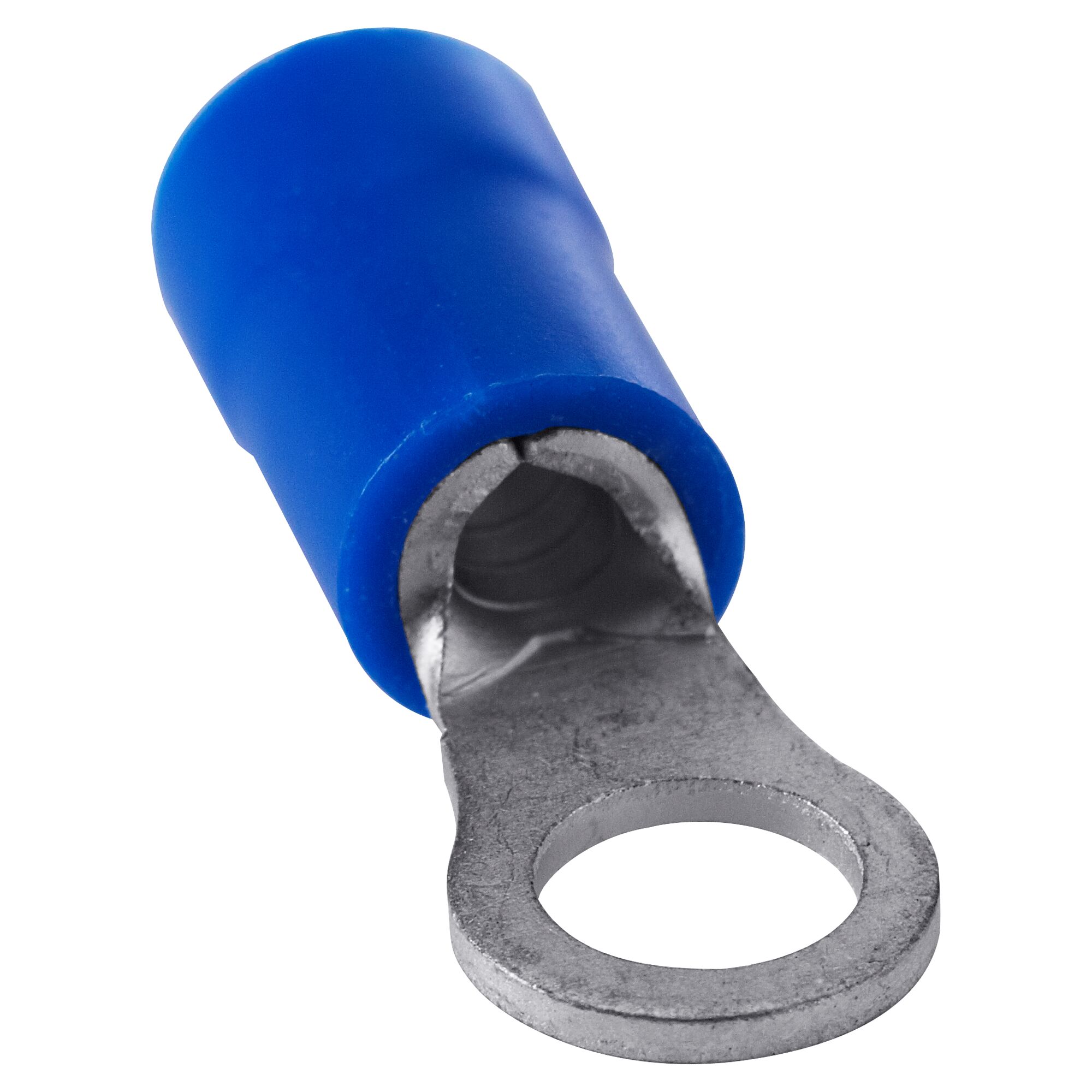 Blauer Kabelschuh mit Öse