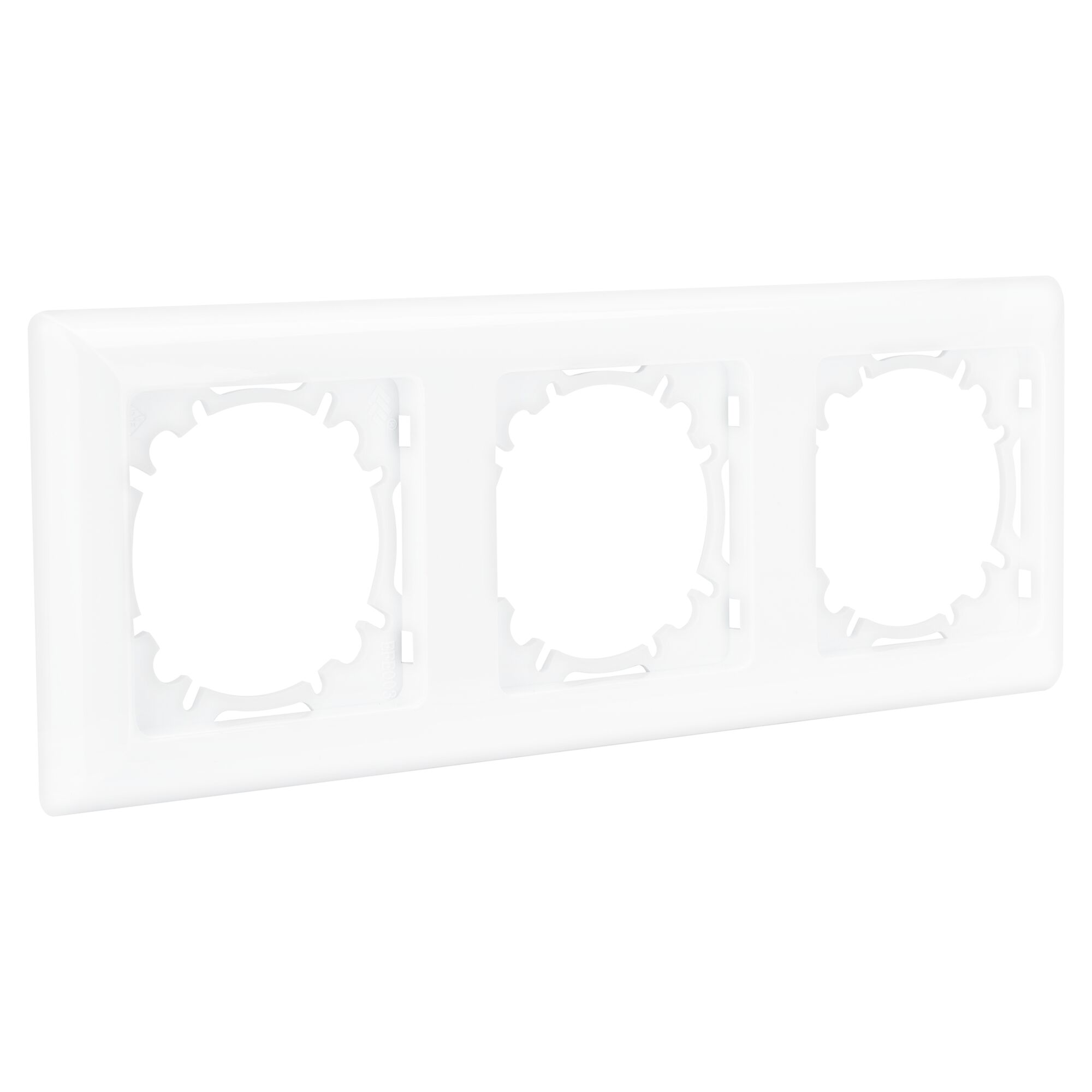 Dreifachrahmen für Steckdosen in Weiß