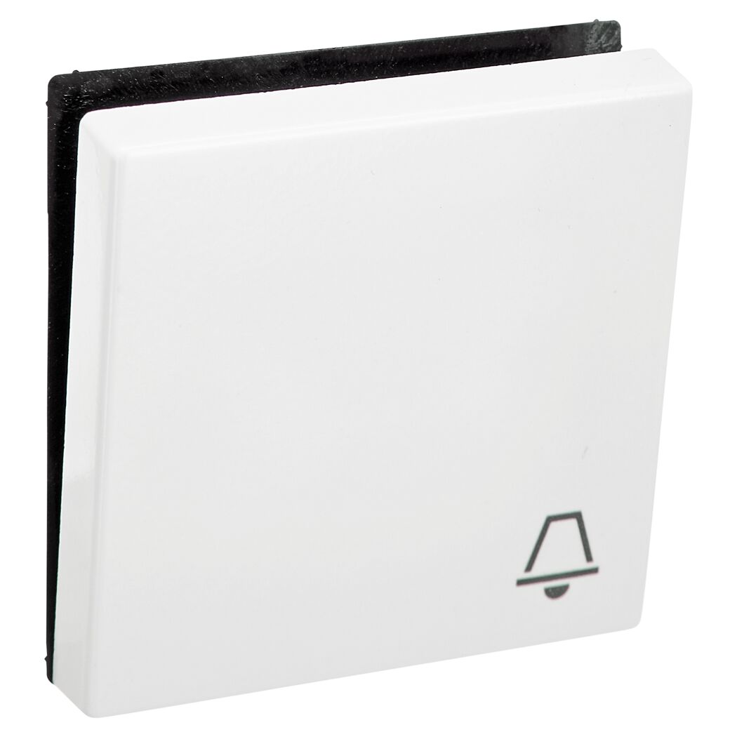 Weißer Klingeltaster mit Klingelsymbol
