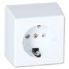 Weiße AP-Steckdose Prolux IP20