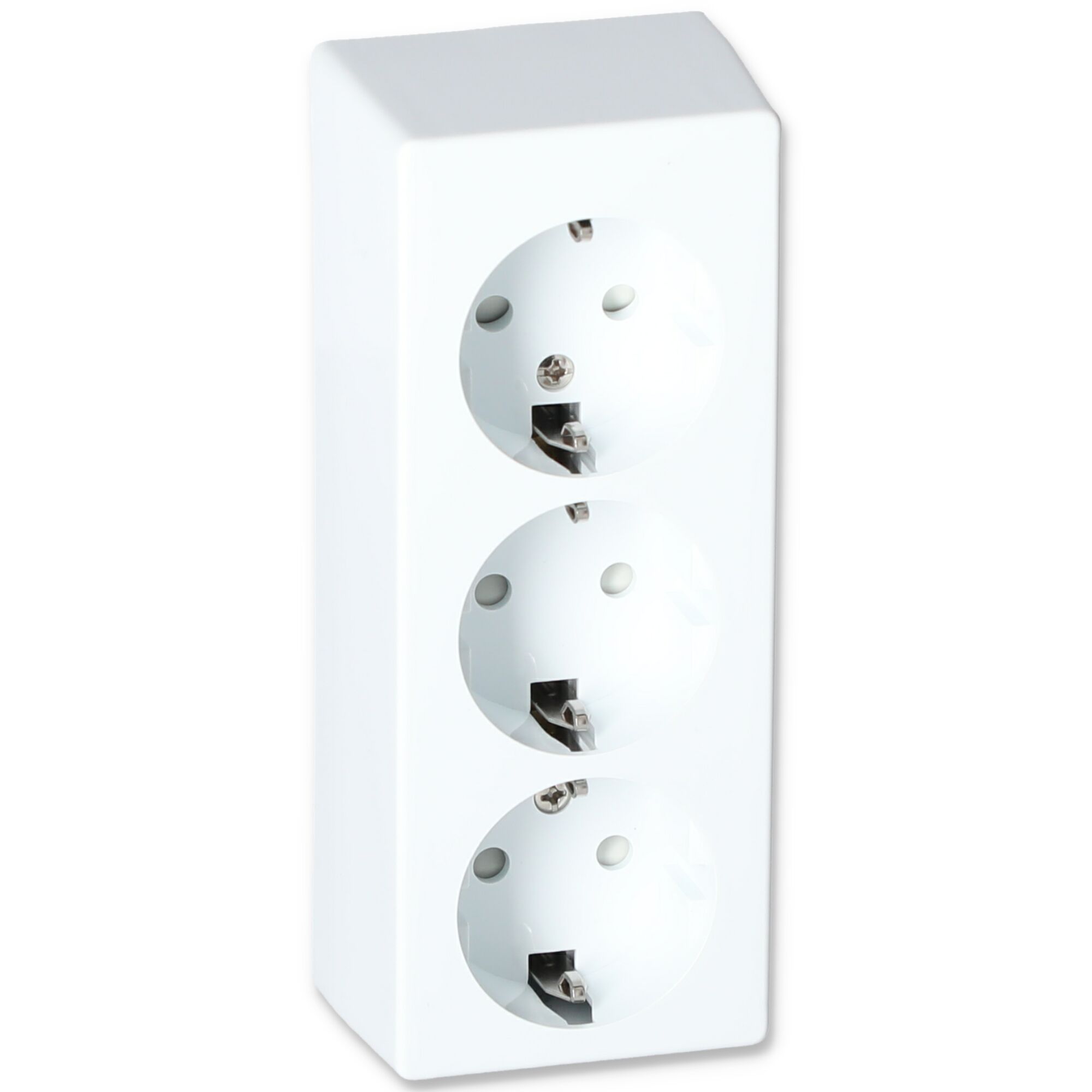 Weiße Dreifachsteckdose von Prolux.
