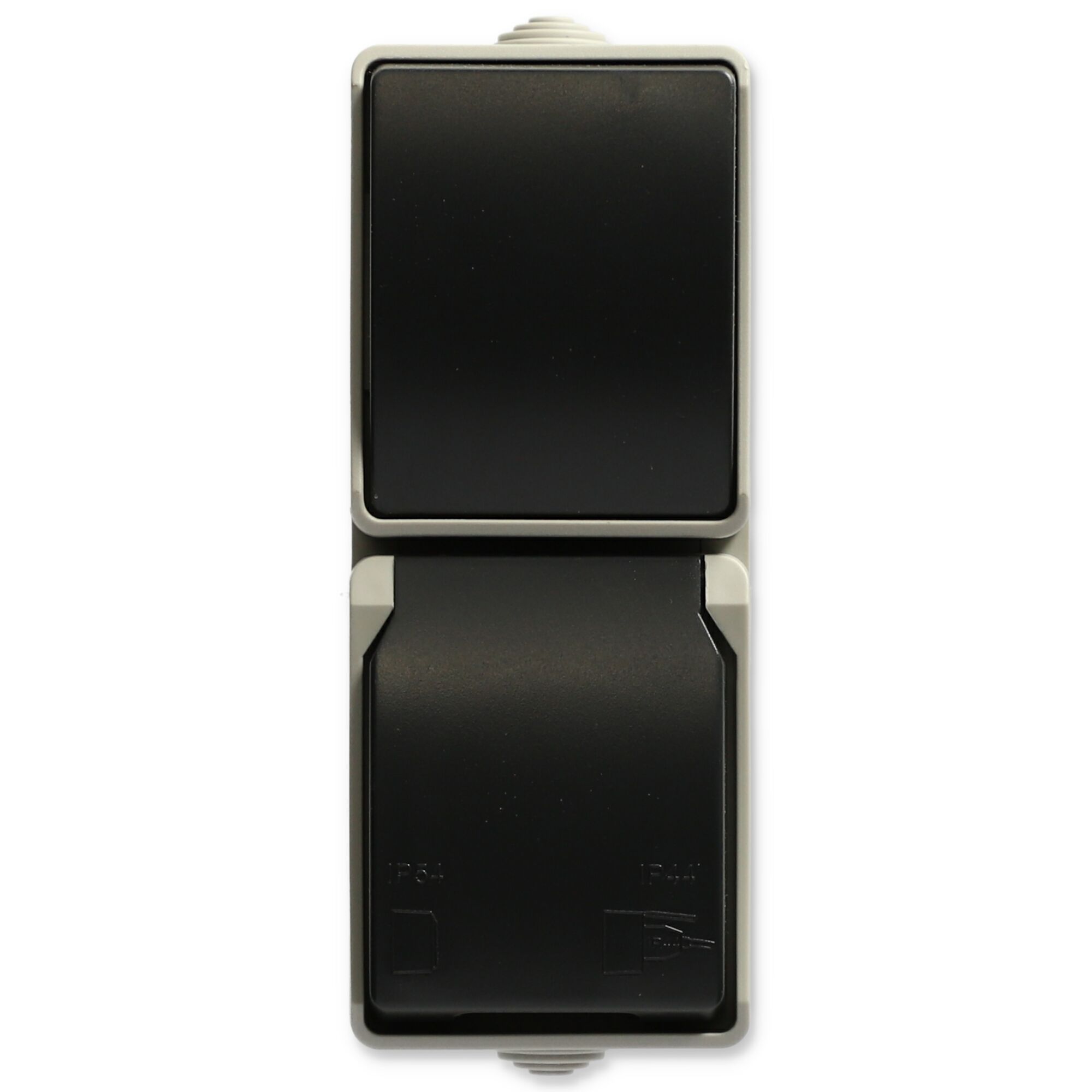 AP Kombi Aqua IP44 Steckdosen-Schalter schwarz