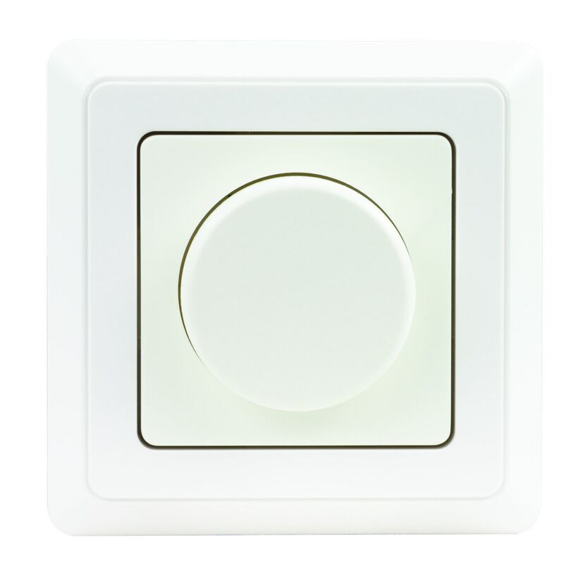 LED Dimmer Primaluxe Phasenabschnitt-Dreh-Helligkeitsregler weiß