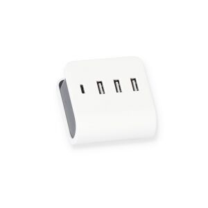 USB-Ladegerät weiß/schwarz 4-fach