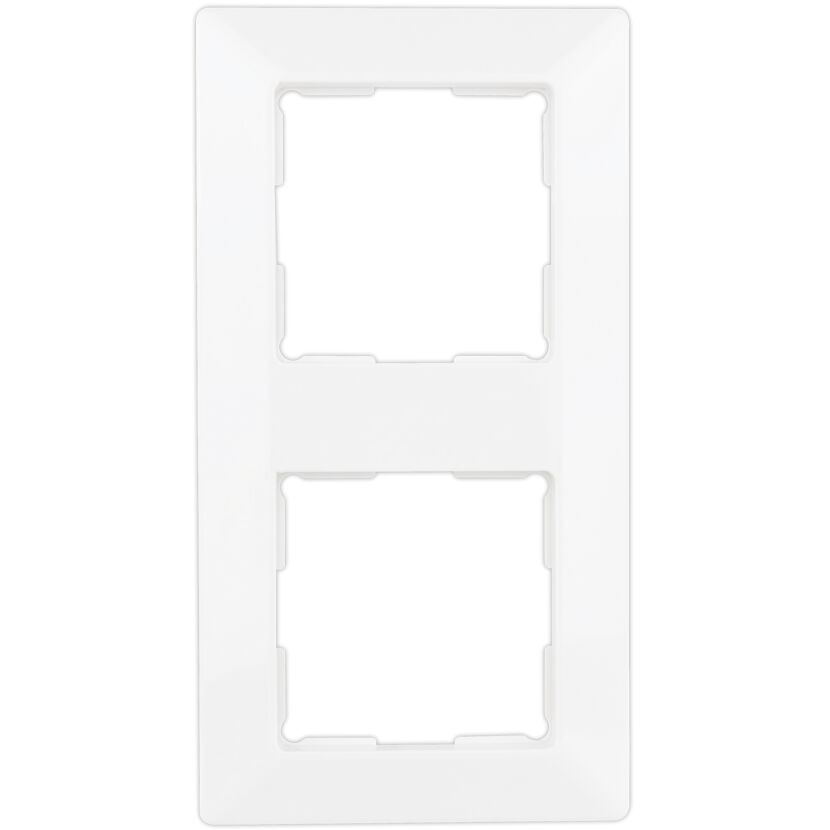 Doppelrahmen ClassicLine weiß für zwei Lichtschalter oder Steckdosen.