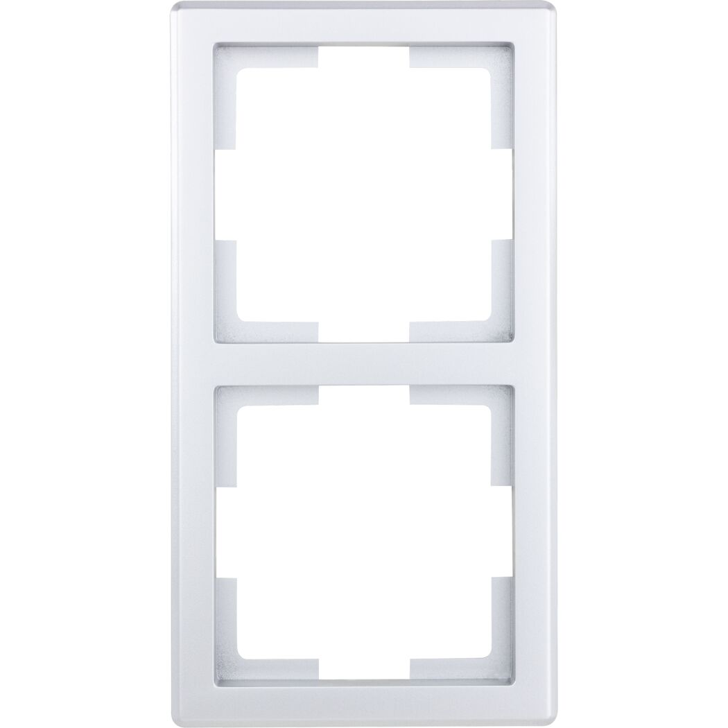 Rahmen 2-fach DesignLine, silber